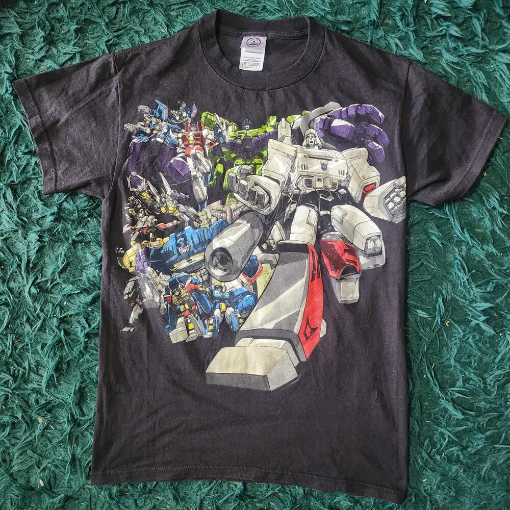 Transformers Megatron Decepticons Graphic Tee Black Shirt Small 2007